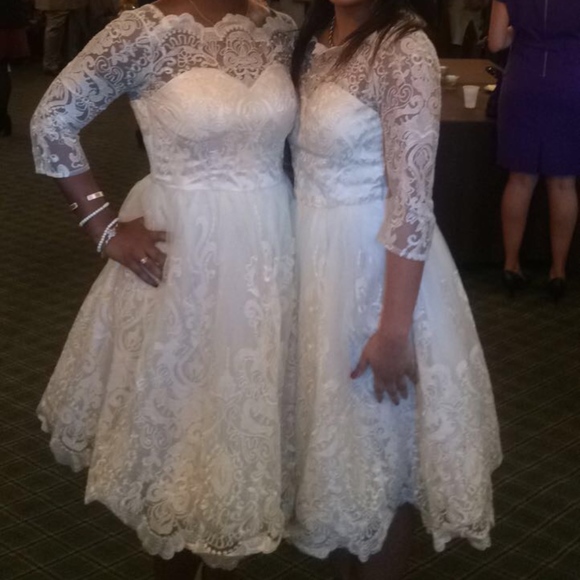 Chi Chi London Gilded Grace Lace Dress - Picture 8 of 8